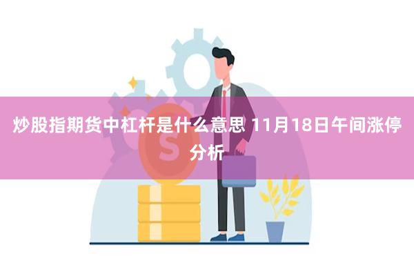 炒股指期货中杠杆是什么意思 11月18日午间涨停分析